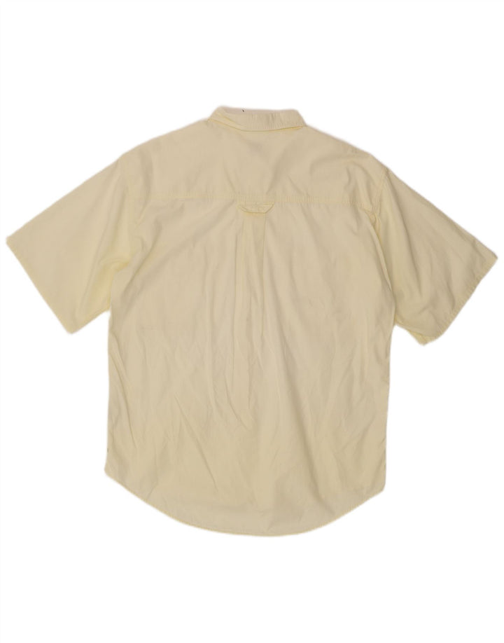 Camicia a maniche corte da uomo BOSTON taglia 41 16 grande cotone giallo