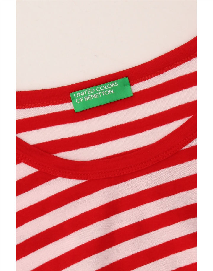 T-shirt da donna Benetton Top UK 10 piccola a righe rosse