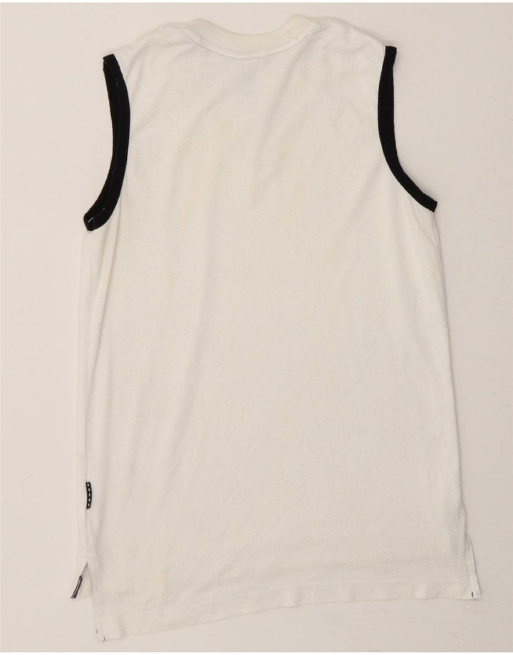NIKE Womens Vest Top US 4/6 Small White Polyester Vintage Nike and Second-Hand Nike from Messina Hembry 