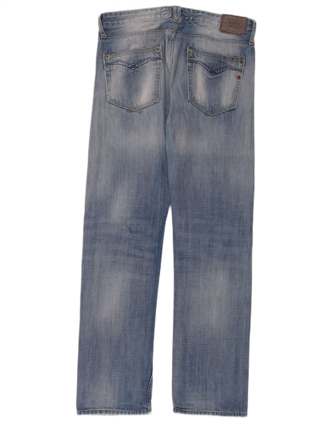 Jeans dritti da donna Replay W33 L34 cotone blu