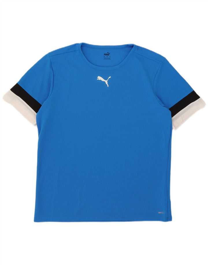 T-shirt da uomo Puma Top XL blu in poliestere color block