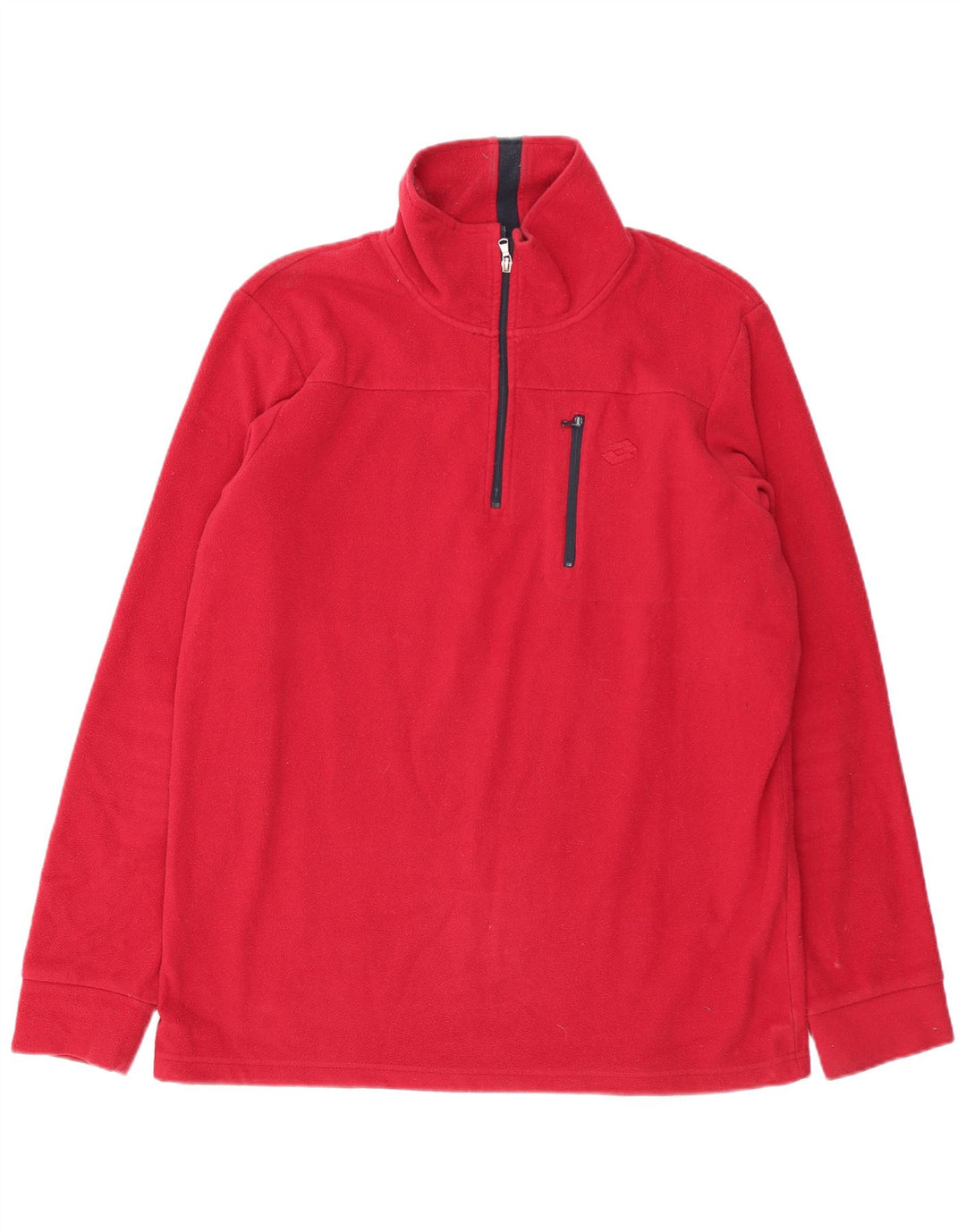 Maglione in pile da uomo con zip e collo LOTTO 2XL rosso poliestere