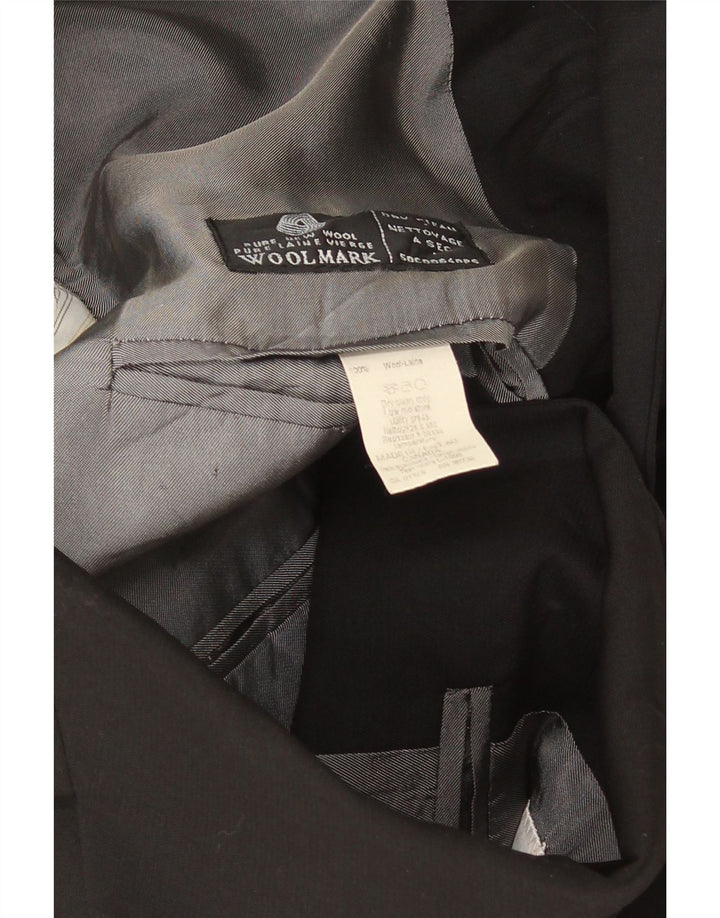 Giacca blazer a 3 bottoni da uomo Calvin Klein UK 38 lana nera media