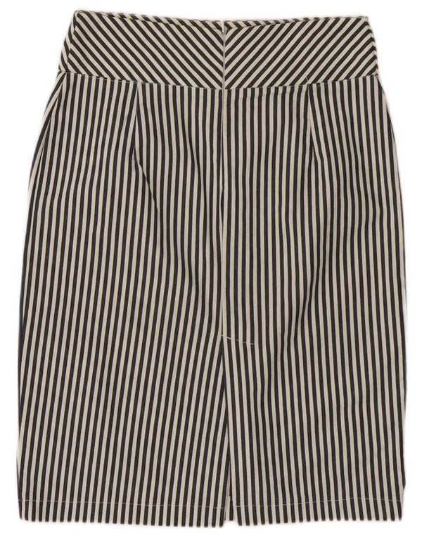 Gonna tubino da donna Les Copains IT 44 media W28 cotone a righe blu navy