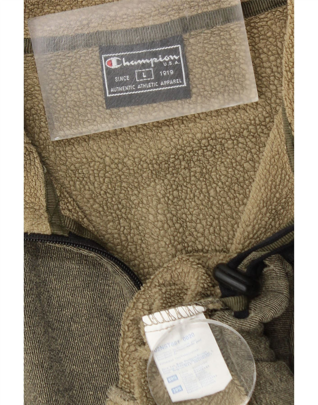 Giacca da tuta da uomo Champion grande in cotone kaki