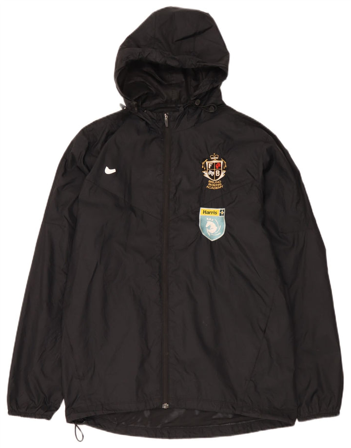 Giacca antipioggia con cappuccio da uomo Nike UK 38 nylon nero medio