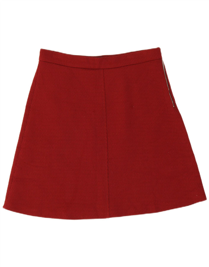 Gonna a trapezio da donna Zara grande W30 bordeaux