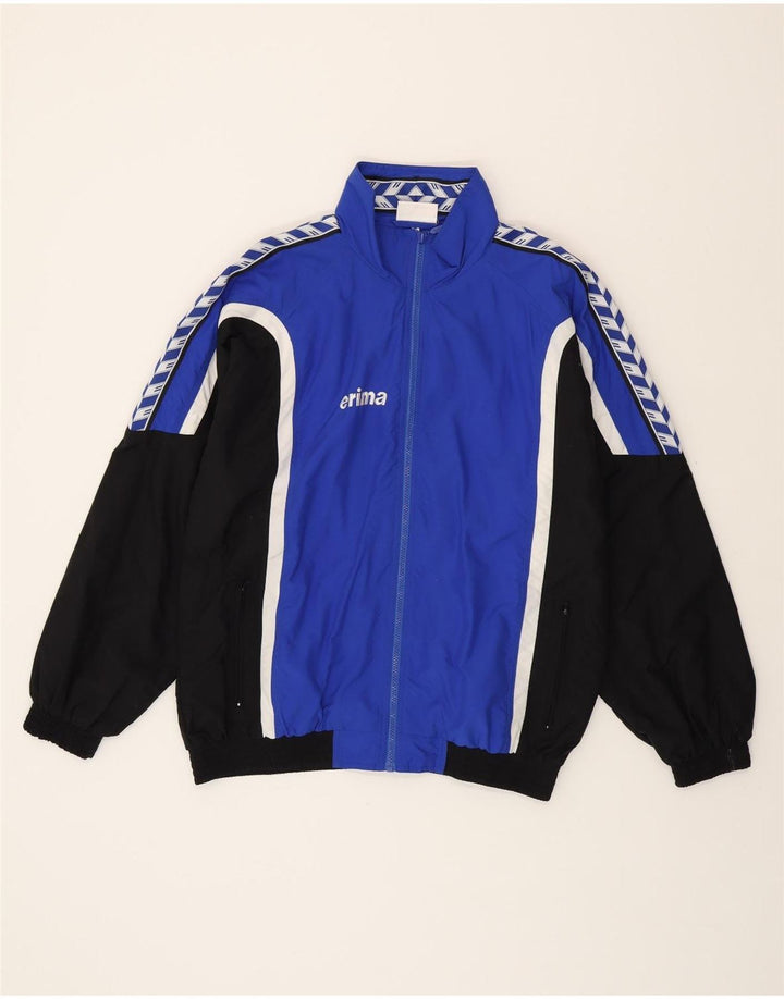 ERIMA Mens Graphic Tracksuit Top Jacket 2XL Blue Colourblock Polyamide Vintage Erima and Second-Hand Erima from Messina Hembry 