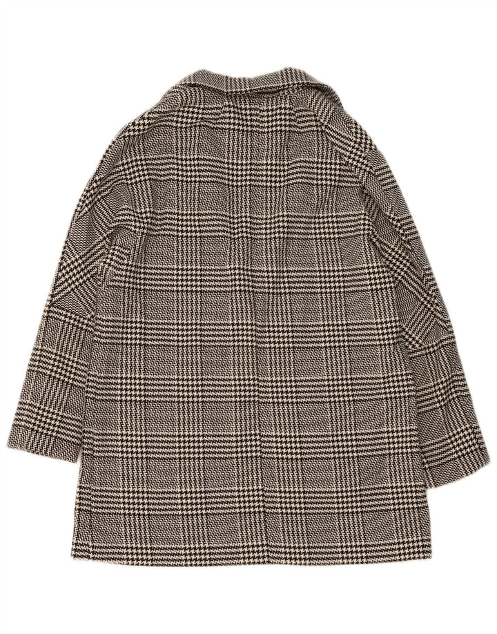 Giacca blazer oversize a 1 bottone da donna Zara UK 10 piccolo pied de poule nero
