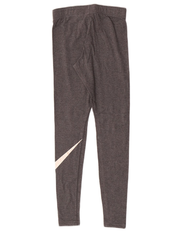 Leggings grafici da donna Nike UK 4 XS cotone grigio