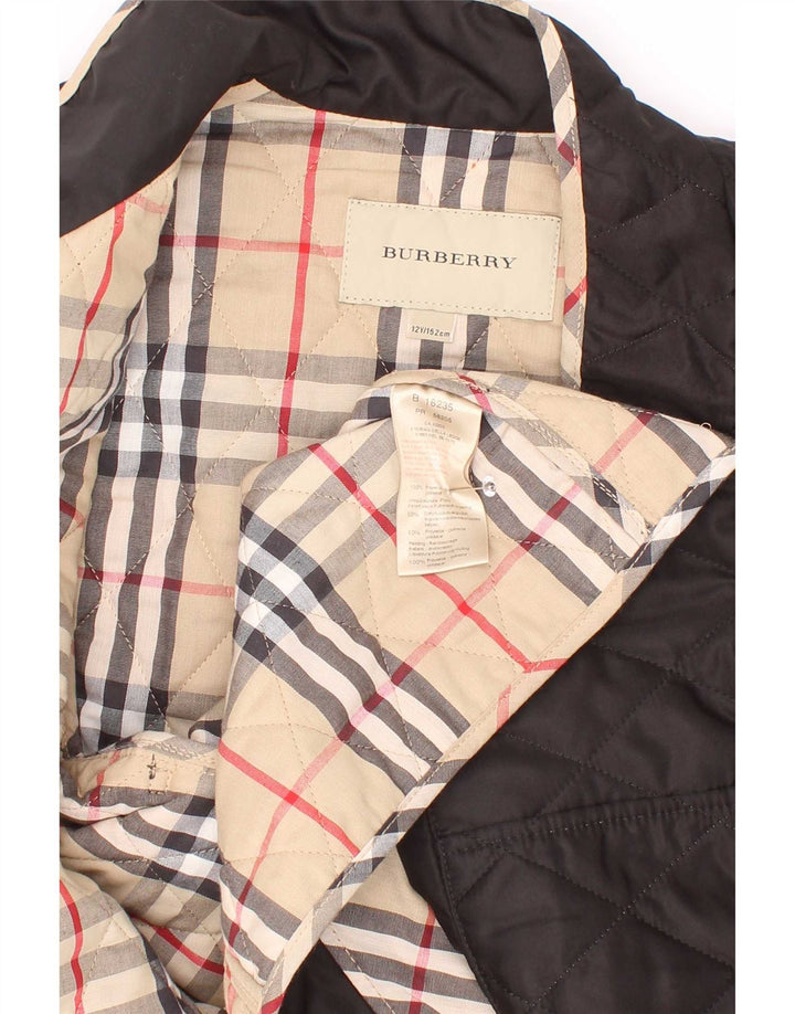 Giacca trapuntata per bambina Burberry 11-12 anni in poliestere nero