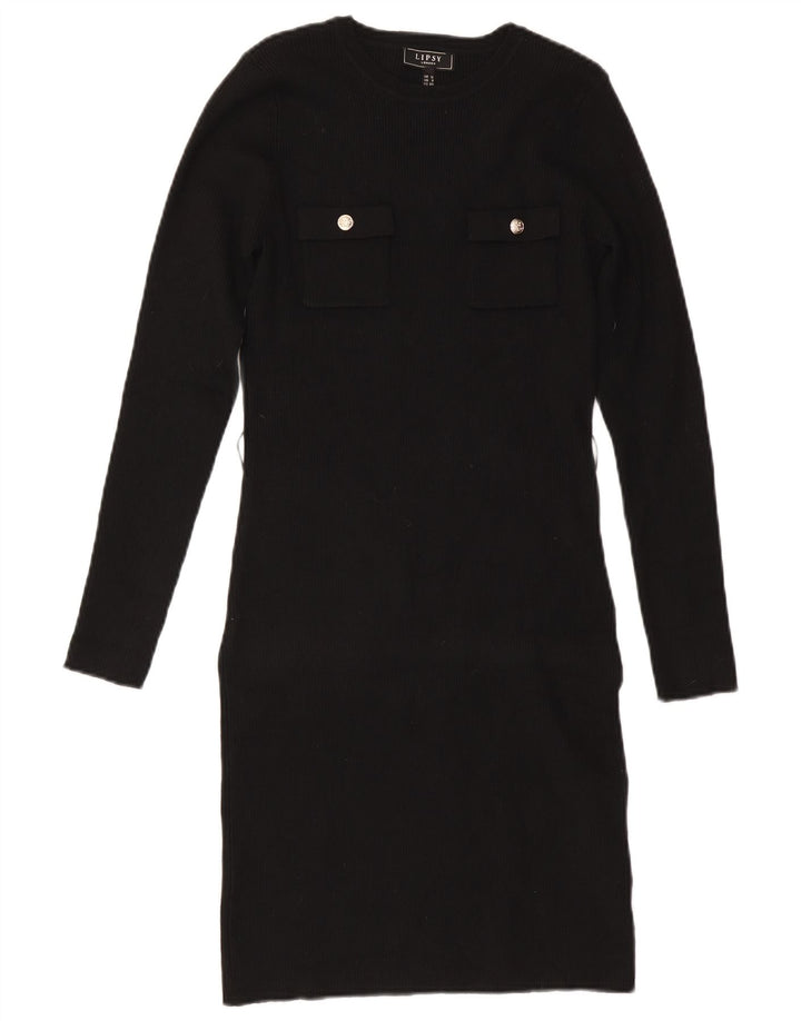 Abito maglione da donna Lipsy UK 12 medio nero in poliammide