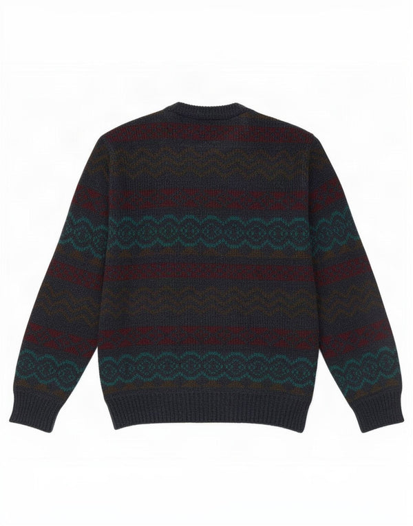 Maglione maglione girocollo da uomo St Michael piccolo geometrico multicolore