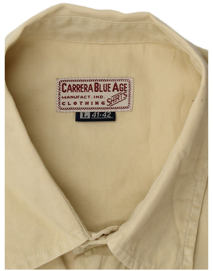 Camicia da uomo Carrera taglia 41/42 grande beige