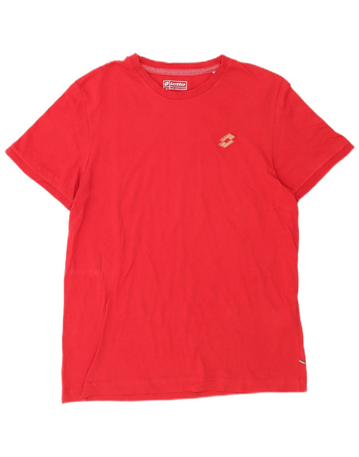 T-shirt da uomo Lotto Top Large rossa in cotone