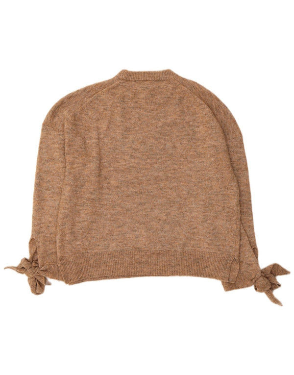 Maglione maglione girocollo da donna French Connection UK 14 Marrone medio