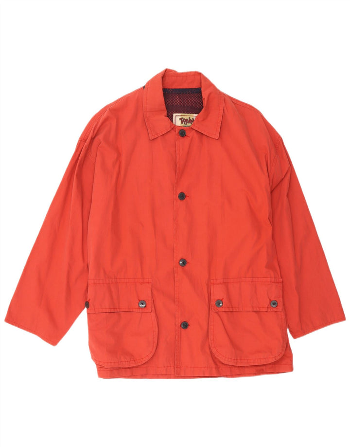 Giacca a vento vintage da uomo UK 40 grande cotone rosso