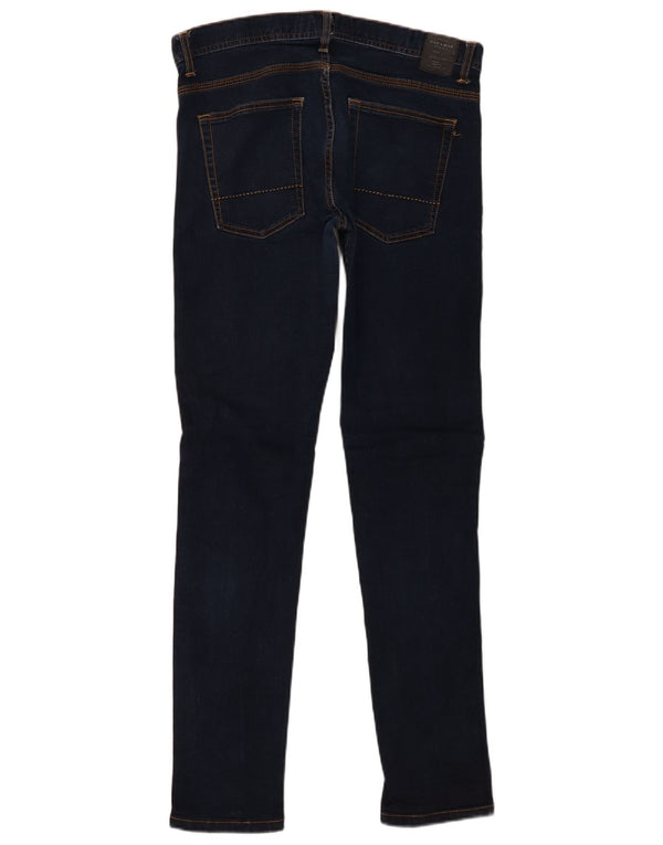 Jeans super skinny da uomo Zara EU 44 Large W34 L32 Blu navy