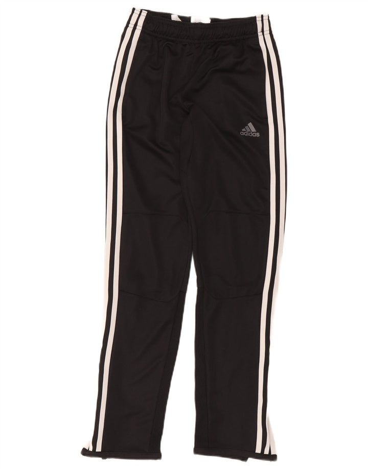 Pantaloni della tuta Adidas Climalite da ragazzo 11-12 anni in poliestere nero