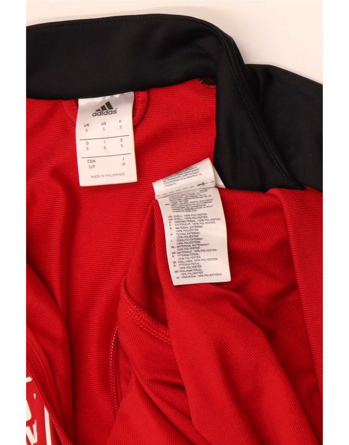 Adidas Giacca da uomo con grafica grafica Giacca piccola in poliestere color block rosso