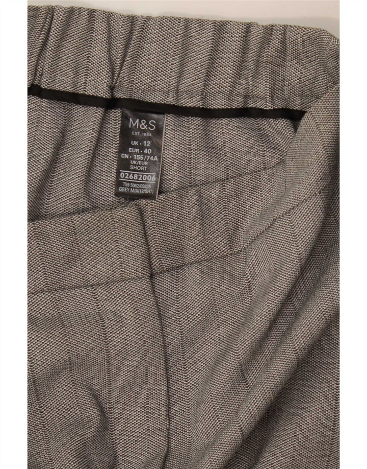 Pantaloni Capri dritti da donna Marks & Spencer UK 12 Medium W30 L23 Grigio