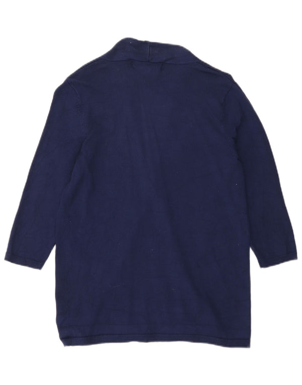 Maglione cardigan aperto con maniche a 3/4 Zara da donna UK 12 medio blu navy