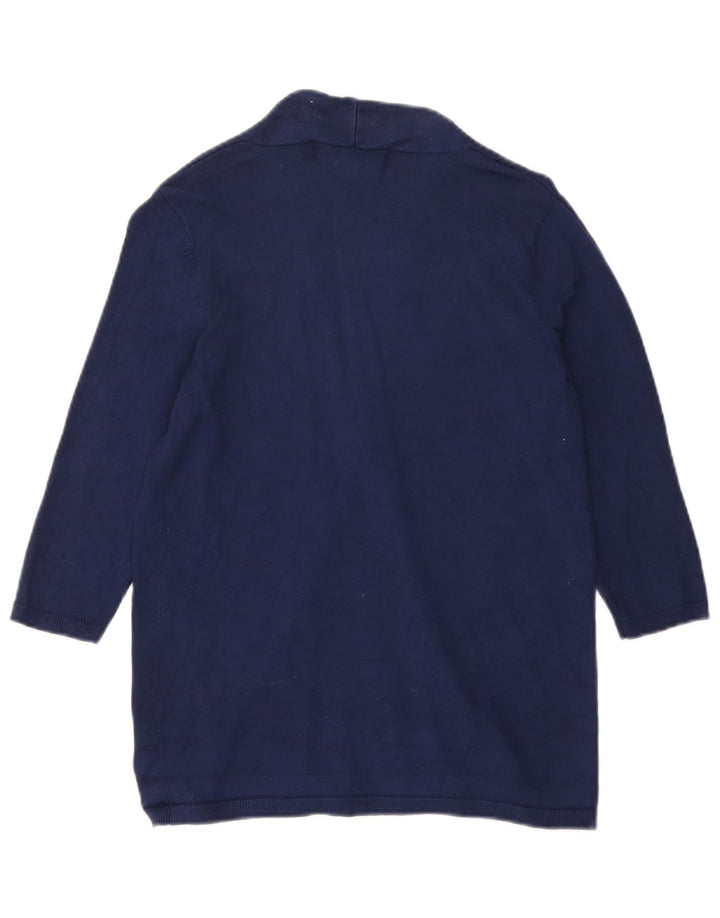 Maglione cardigan aperto con maniche a 3/4 Zara da donna UK 12 medio blu navy