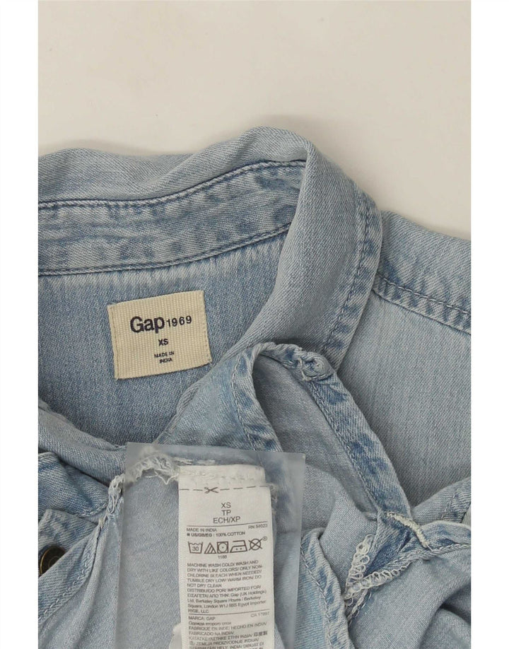 Camicia in denim oversize da donna Gap UK 6 XS Blu cotone