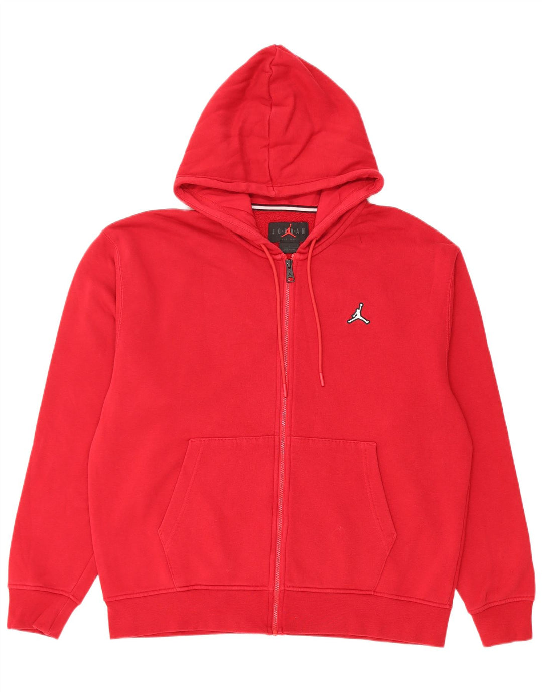 Felpa con cappuccio e zip Jordan da uomo grande in cotone rosso