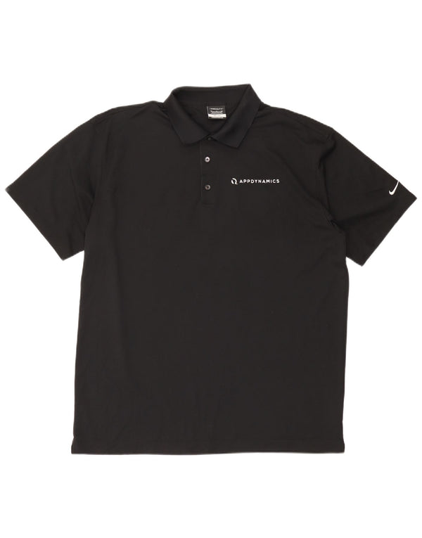 Polo Nike Dri Fit da uomo XL in poliestere nero
