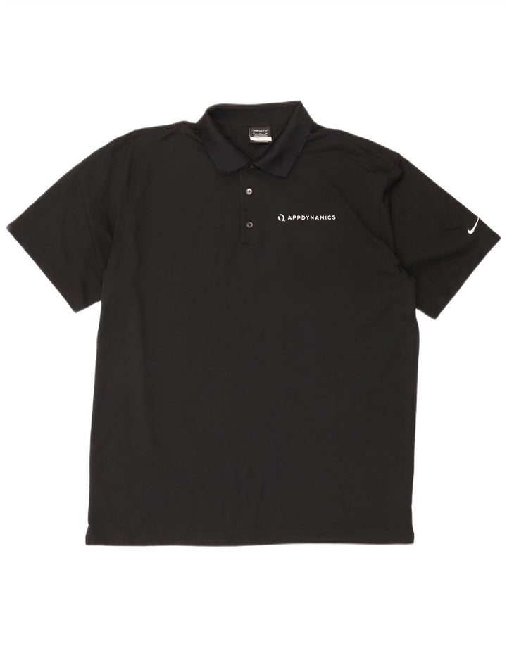 Polo Nike Dri Fit da uomo XL in poliestere nero