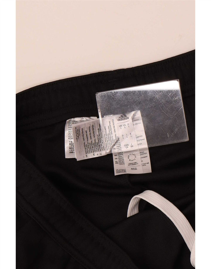 Pantaloni da tuta da uomo Adidas Large neri in poliestere