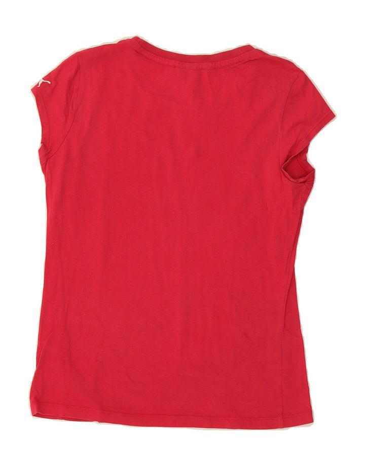 PUMA Womens Graphic T-Shirt Top UK 12 Medium Red Vintage Puma and Second-Hand Puma from Messina Hembry 