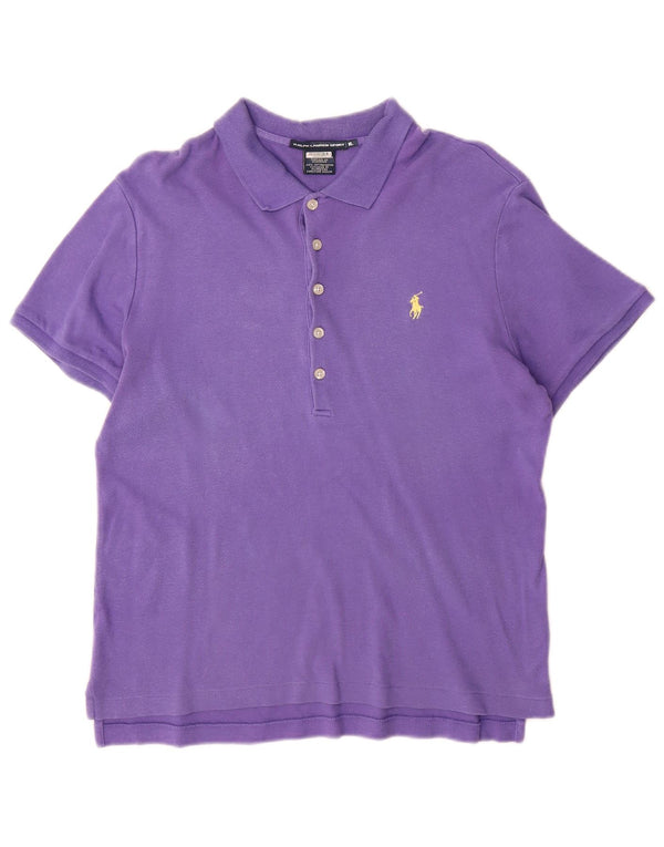 Polo da donna Ralph Lauren UK 18 XL cotone viola
