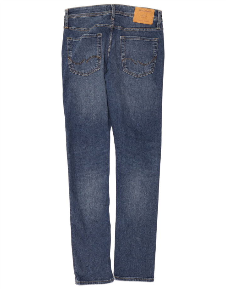 Jack & Jones Uomo GLENN Slim Jeans W30 L34 Cotone Blu