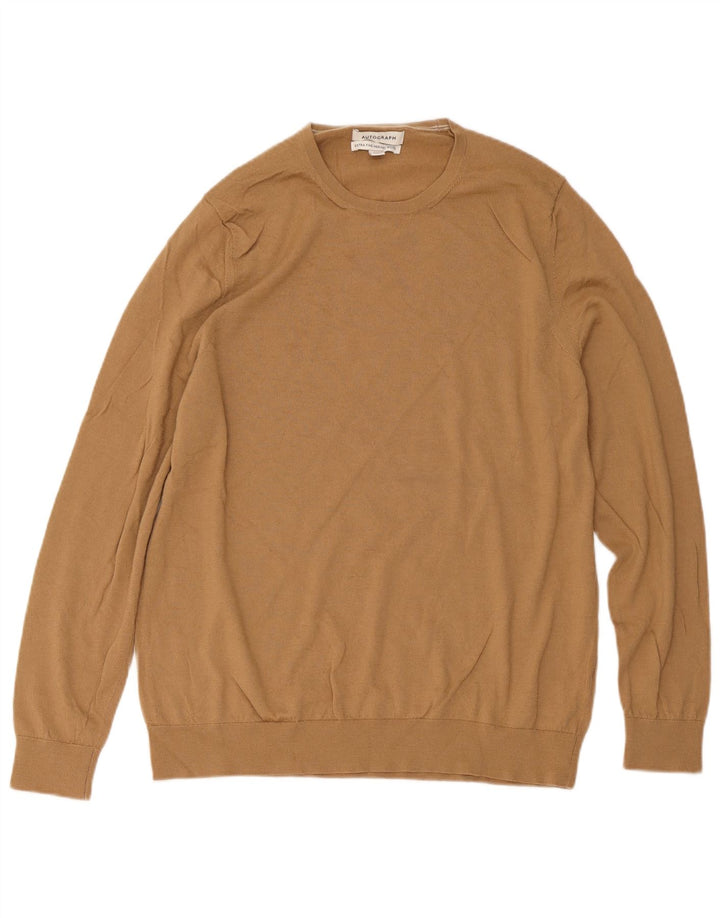 Maglione maglione girocollo autografo da uomo Marks & Spencer 2XL Beige