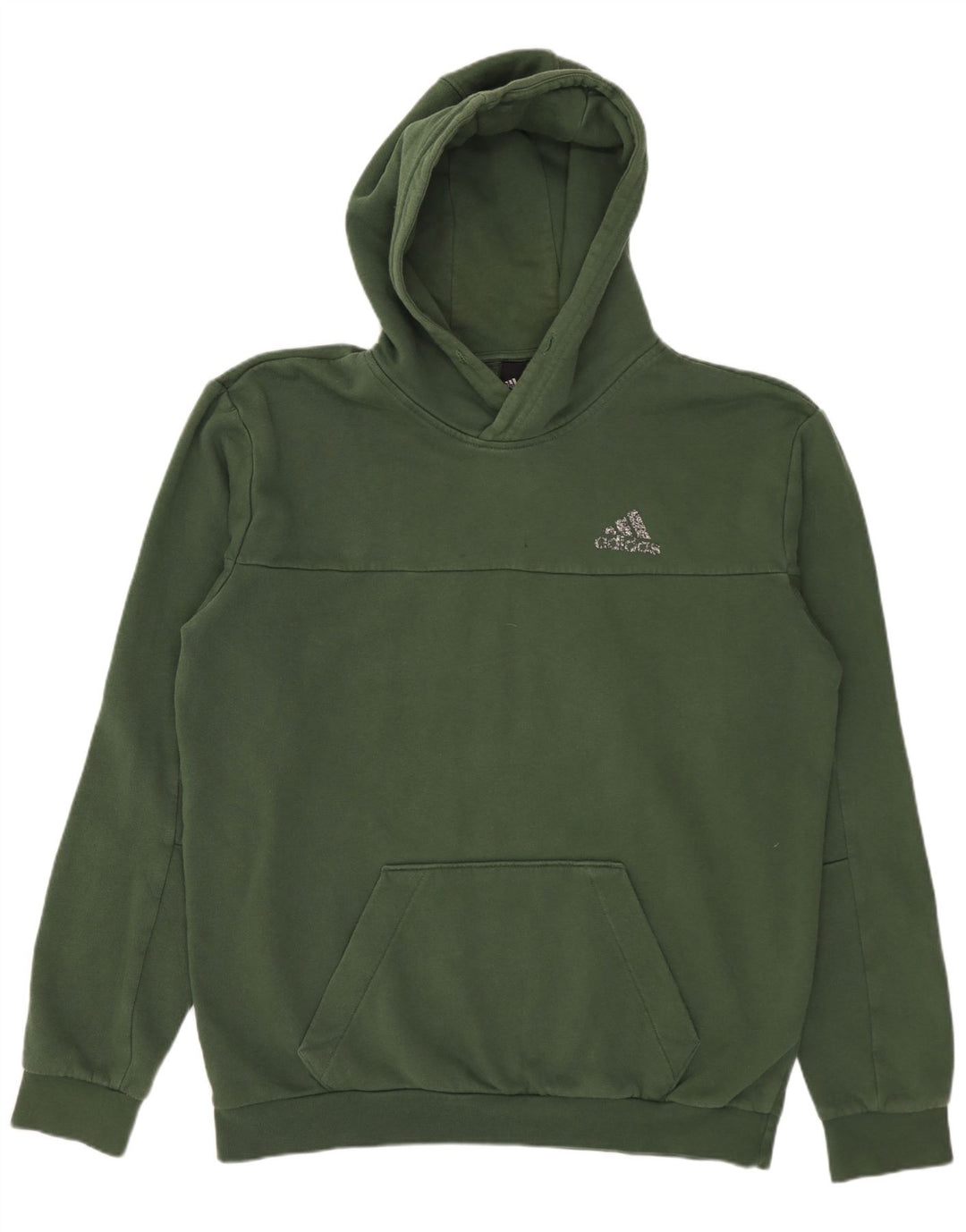 Maglione con cappuccio da uomo ADIDAS in cotone verde medio