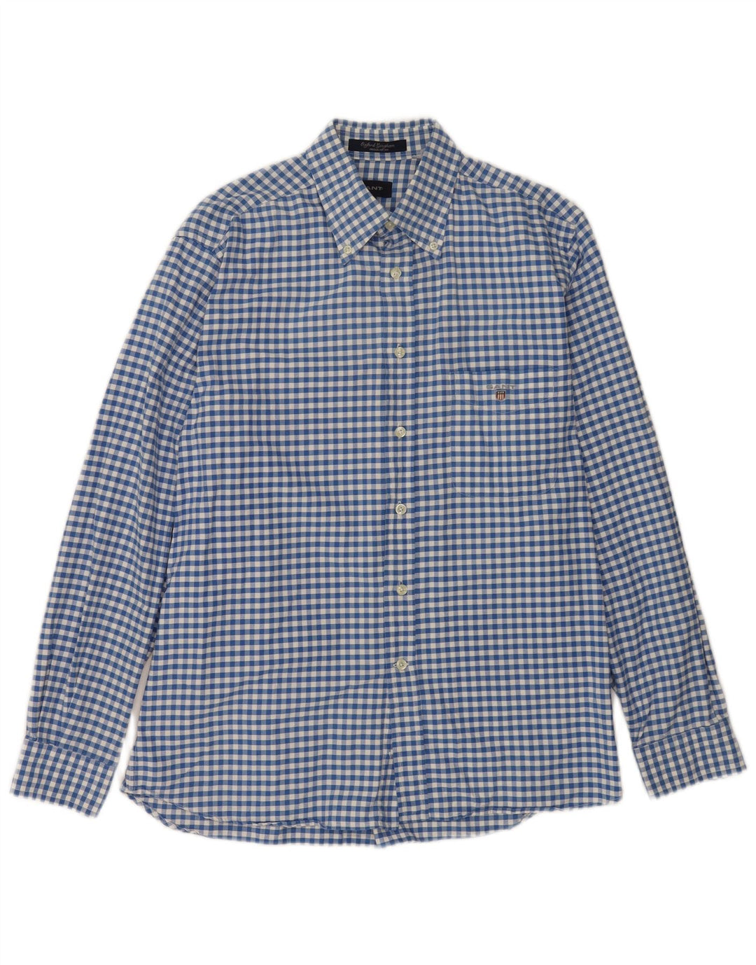 Camicia Gant da uomo vestibilità regolare in cotone a quadretti blu medio