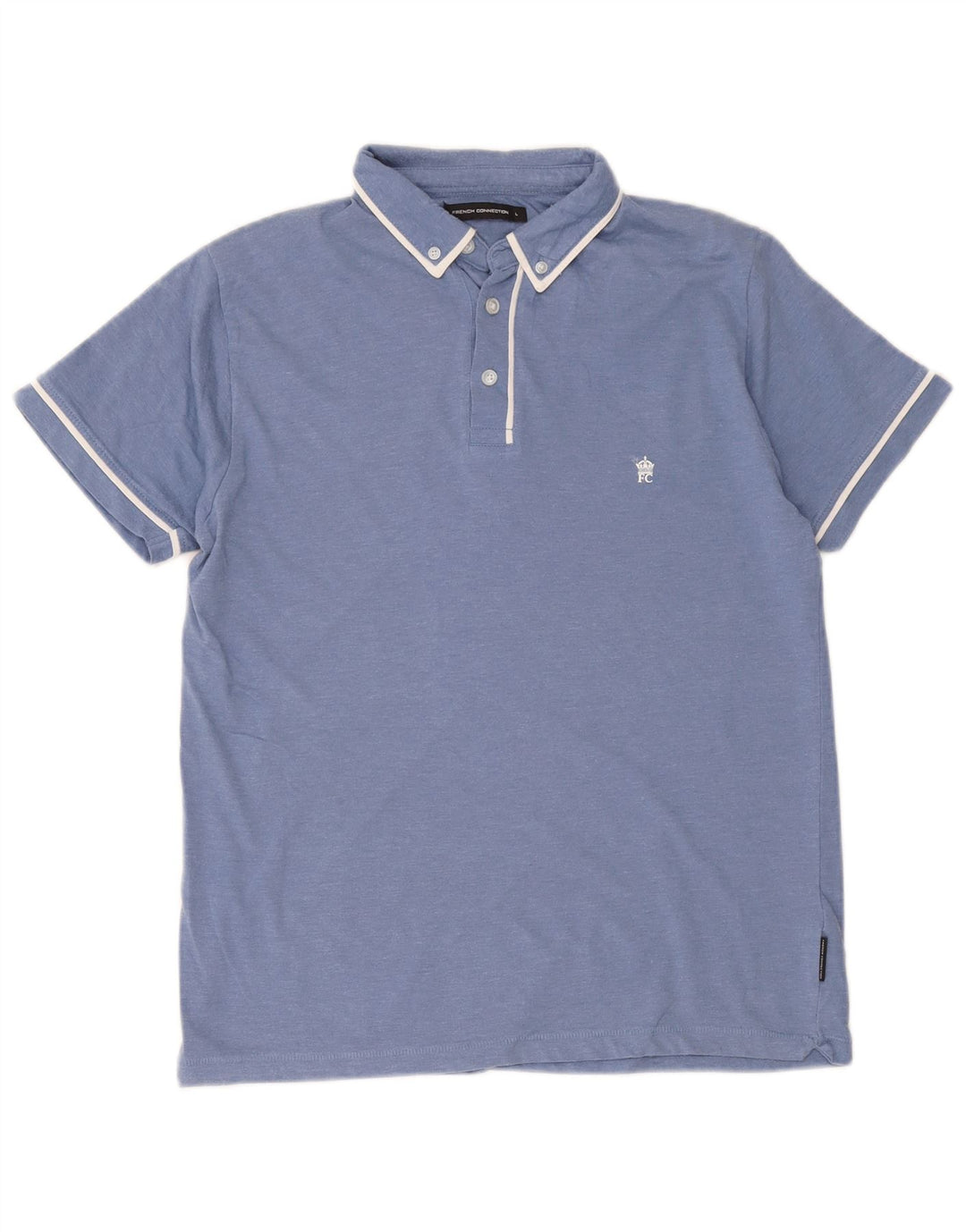 Polo da uomo French Connection grande in cotone blu