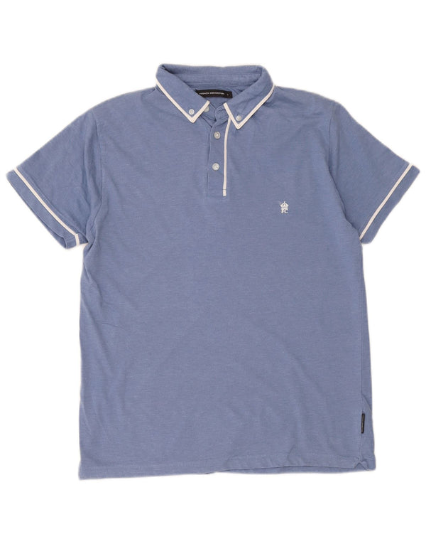 Polo da uomo French Connection grande in cotone blu