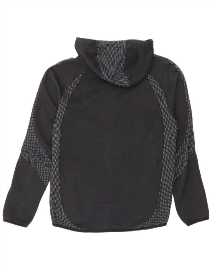 Felpa con cappuccio e zip da uomo Puma in cotone maculato nero medio