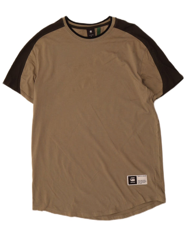 T-shirt da uomo G-Star Top in cotone color block medio kaki