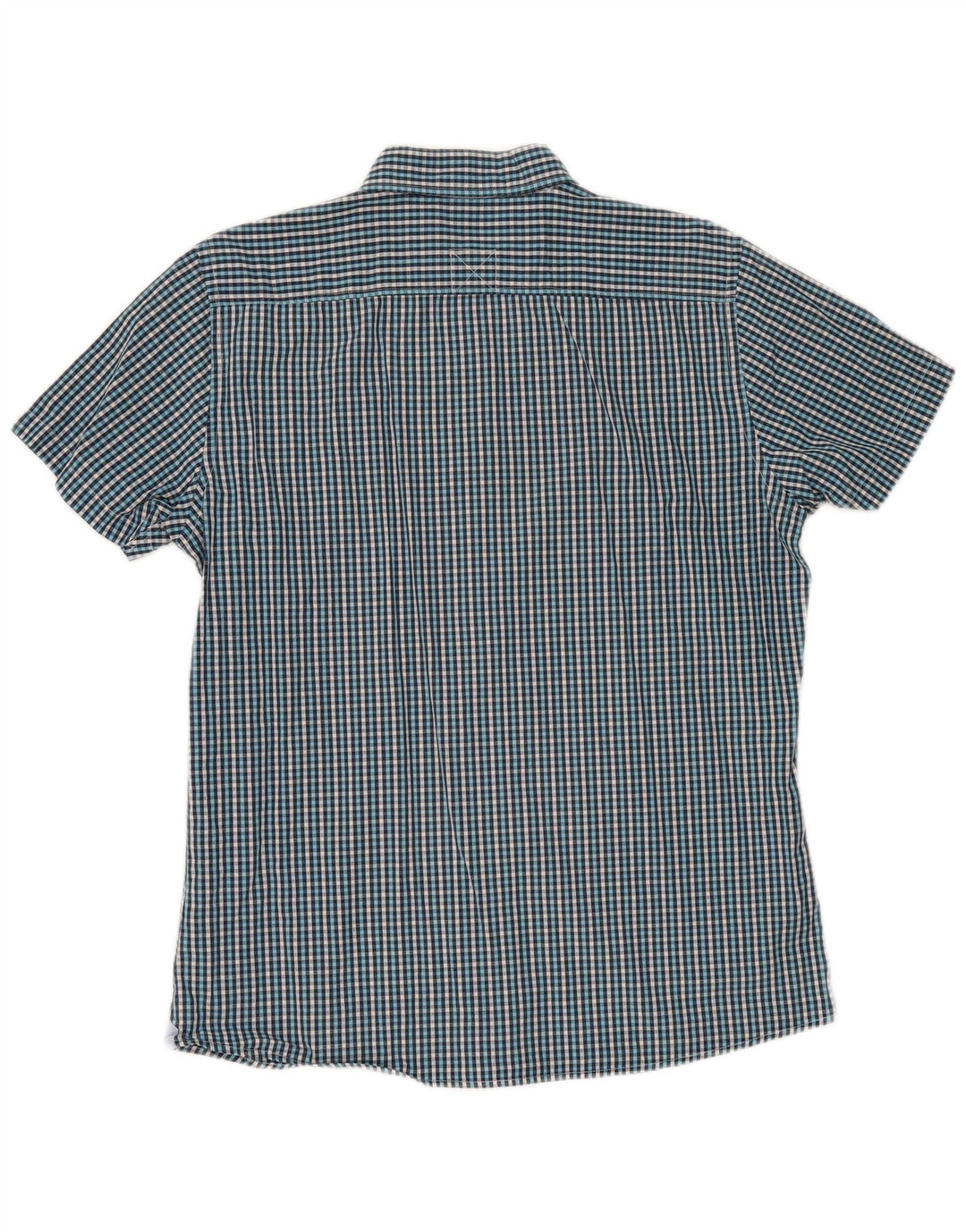 Conte of Florence Camicia a maniche corte da uomo grande a quadretti blu
