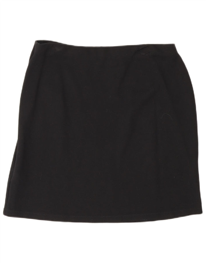 Minigonna da donna Marks & Spencer UK 14 grande W30 viscosa nera
