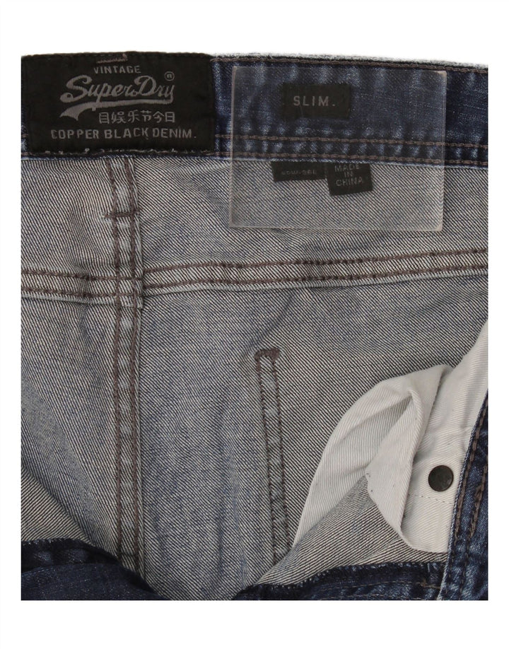Jeans slim da uomo Superdry W32 L36 cotone blu