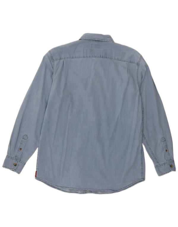 Camicia di jeans da uomo Wrangler grande blu