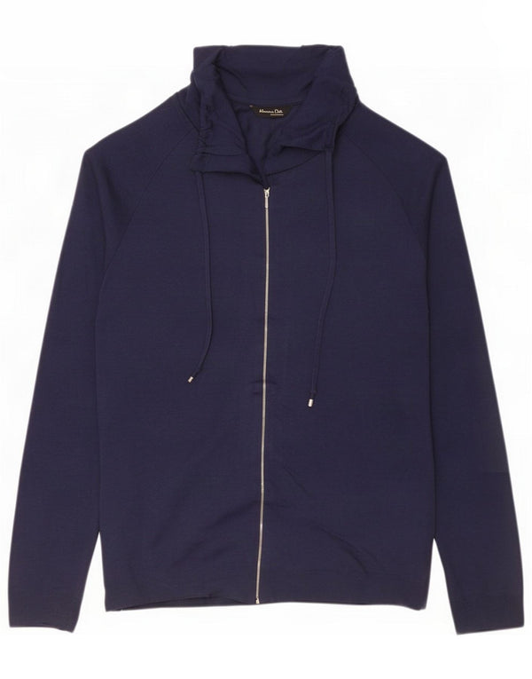 Massimo Dutti Giacca da tuta da donna UK 10 Small Lyocell blu navy