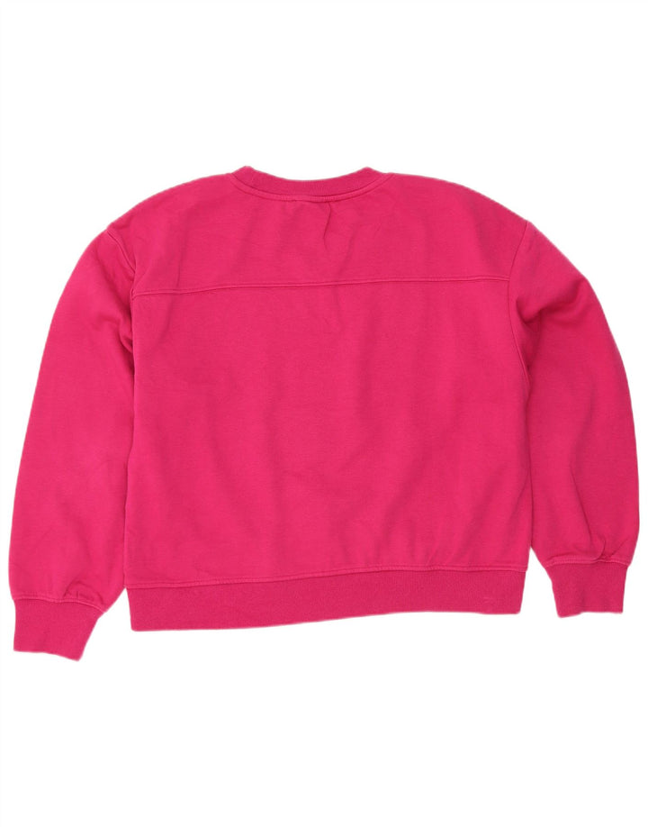 Felpa corta da donna Zara, maglione UK 16 grande rosa