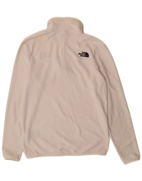 THE NORTH FACE Maglione in pile da uomo con collo e zip piccolo poliestere bianco