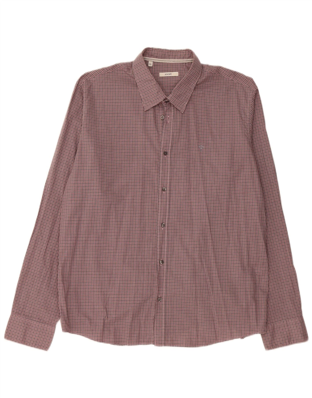 Camicia da uomo JOOP XL in cotone a quadri rosa
